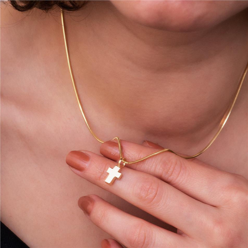 Solid Gold Cross Urn Pendant