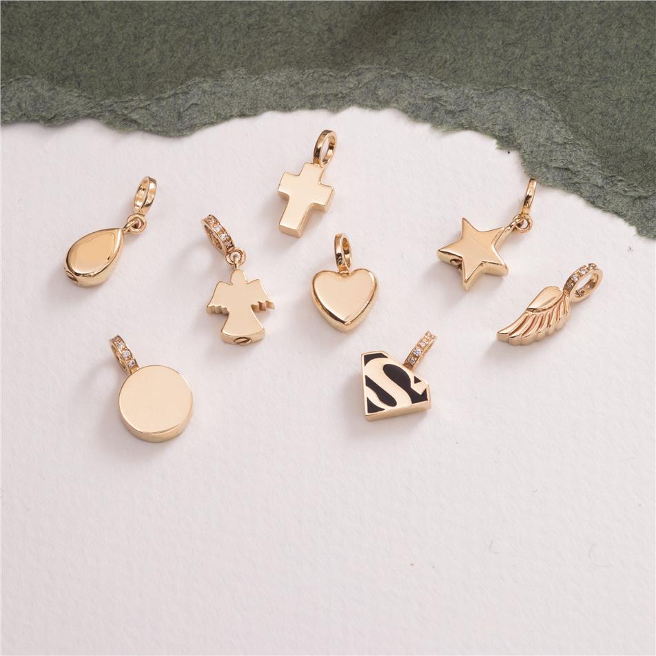 Solid Gold Cross Urn Pendant