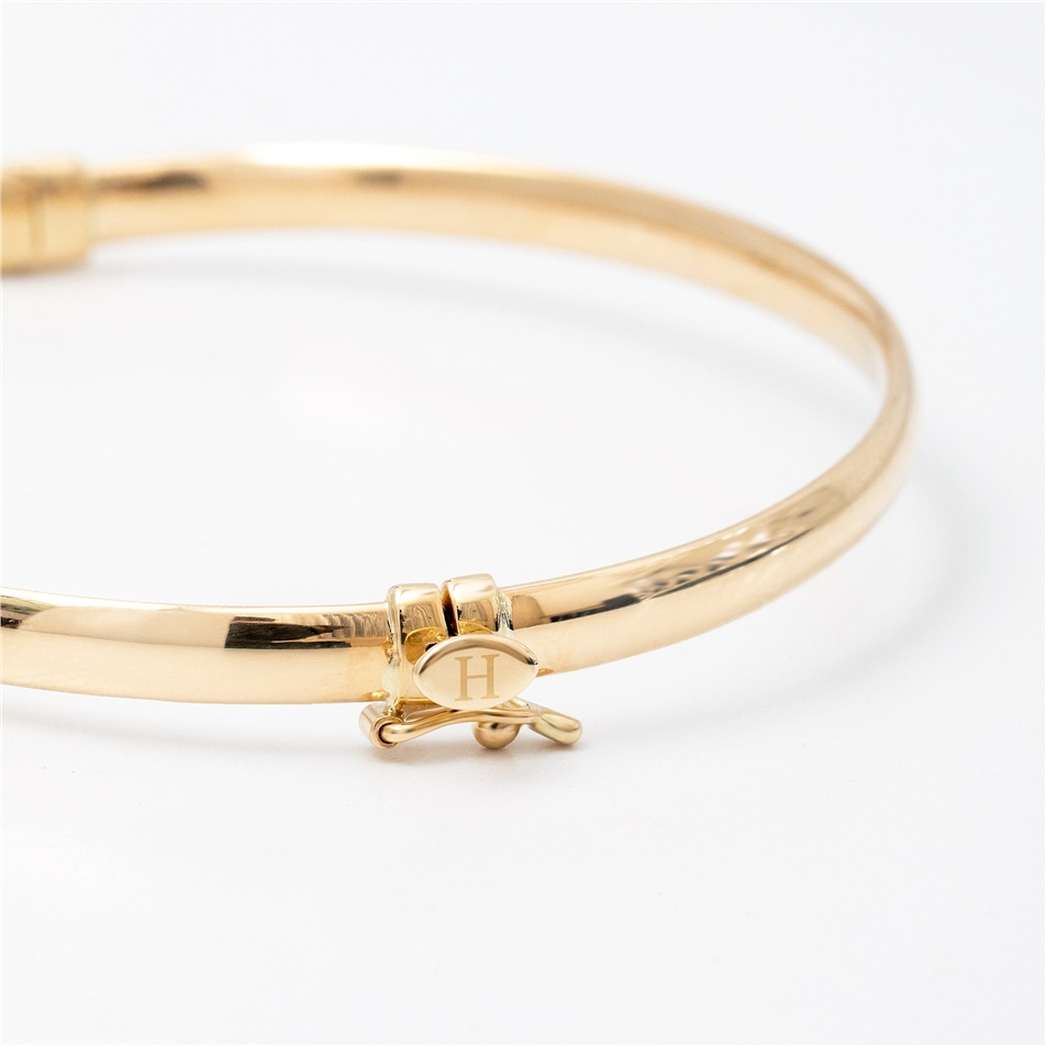 Solid Gold Bangle Bracelet