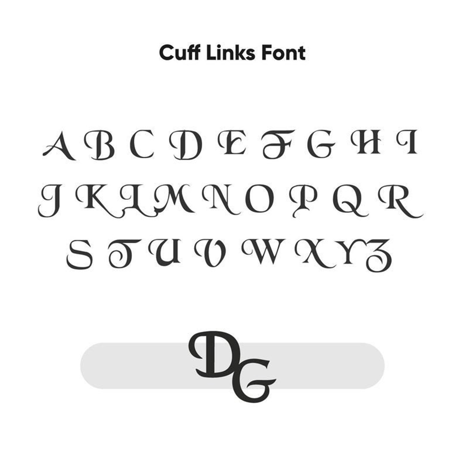 Solid Gold Initials Cufflinks