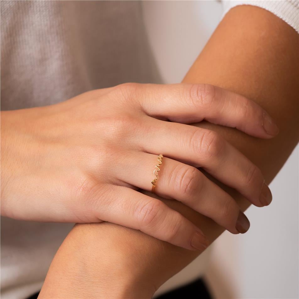 Solid Gold Mama Ring