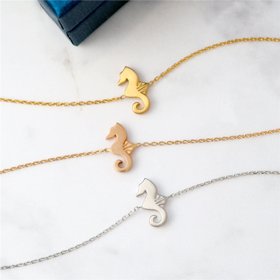 Solid Gold Seahorse Bracelet