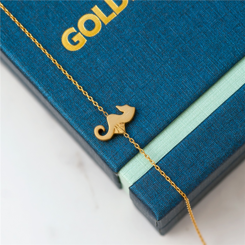 Solid Gold Seahorse Bracelet
