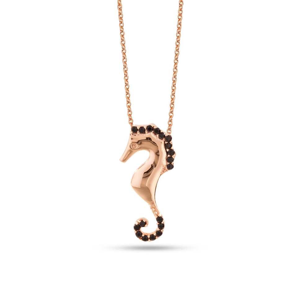 Solid Gold Seahorse Necklace