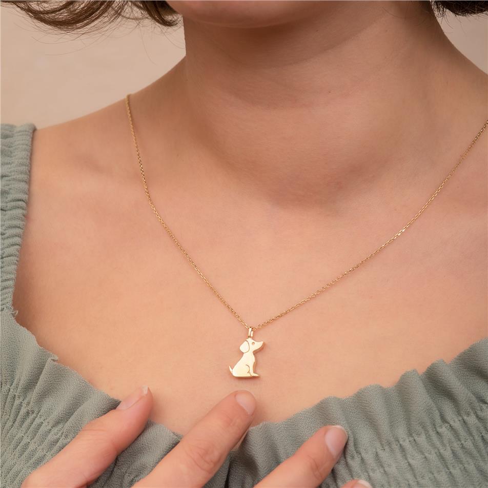 Solid Gold Dog Urn Necklace