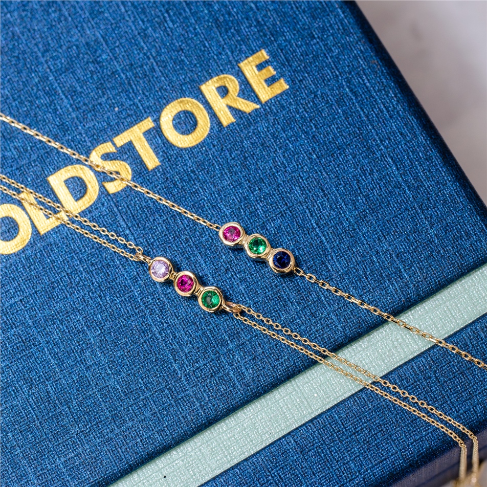 Solid Gold Birthstone Bracelet