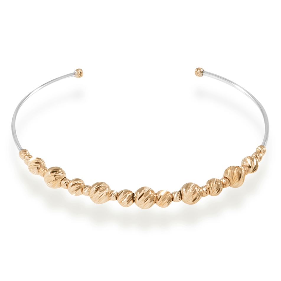 Solid Gold Ball Beaded Bracelet