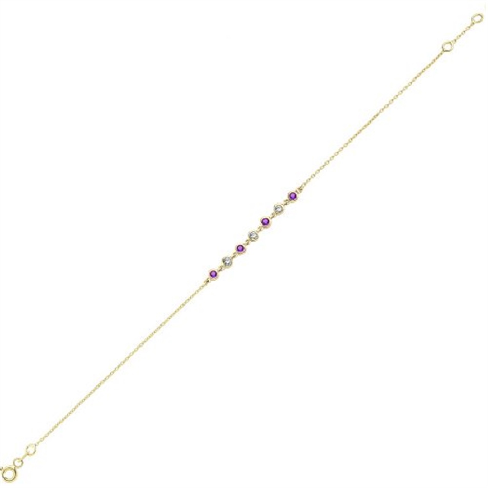 Solid Gold Gemstone Bracelet