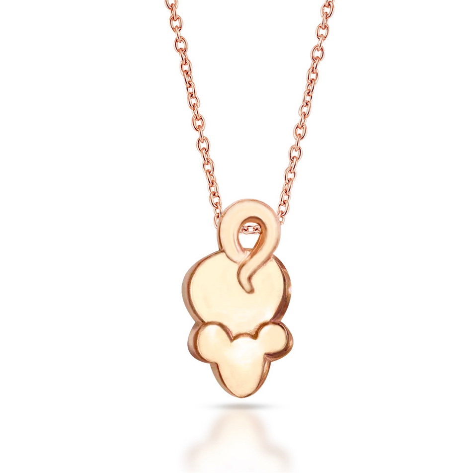 Solid Gold Mouse Necklace