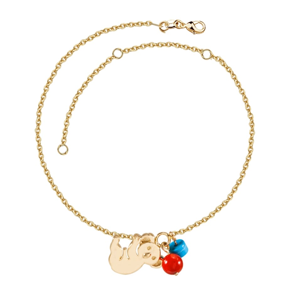 Solid Gold Fancy Koala Anklet