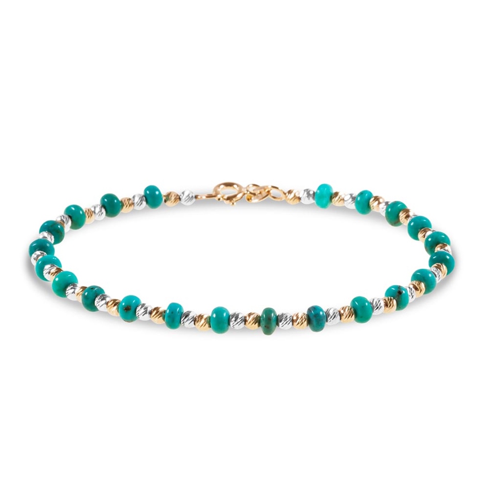 Solid Gold Ball Beaded Bracelet