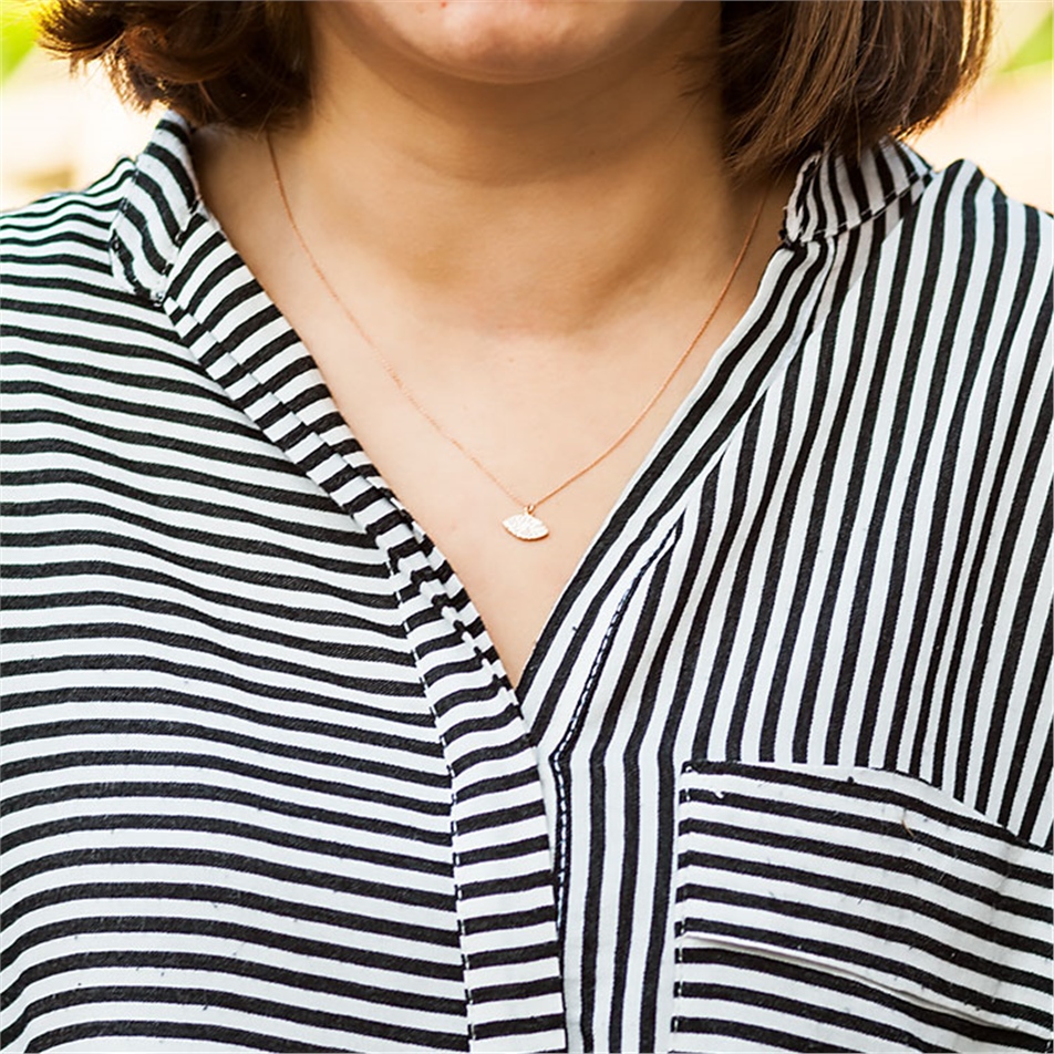 Solid Gold Fancy Evil Eye Necklace