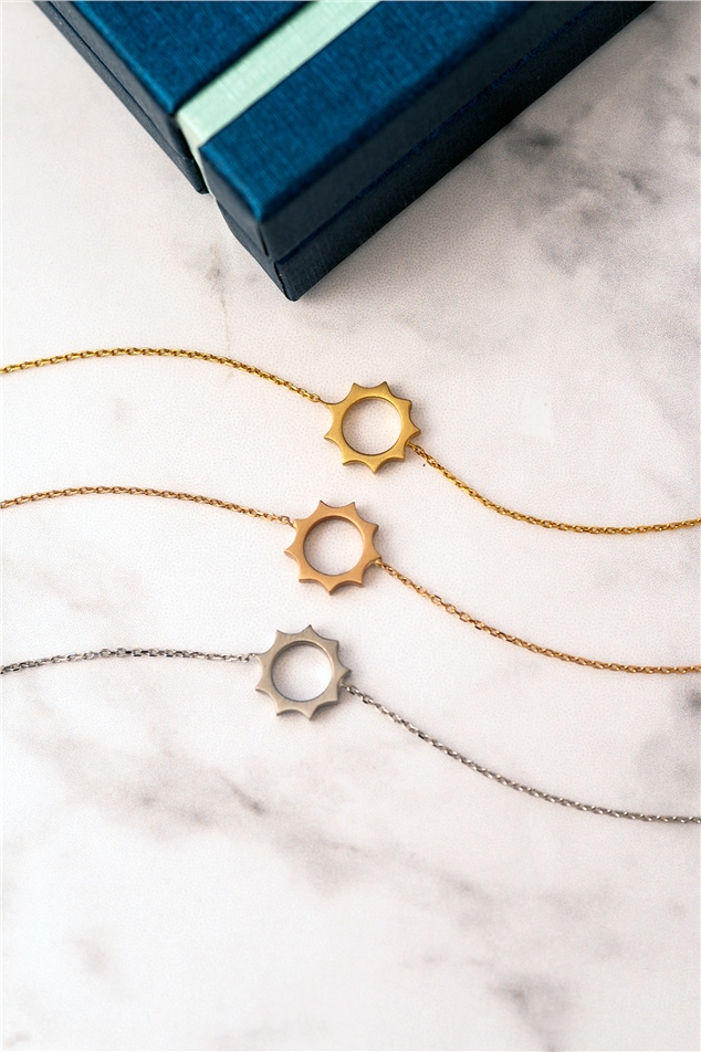 Solid Gold Sun Bracelet