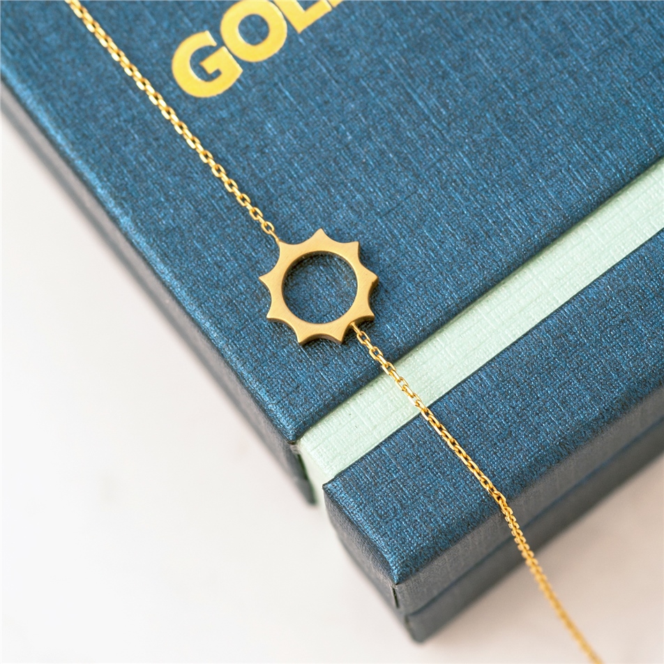 Solid Gold Sun Bracelet
