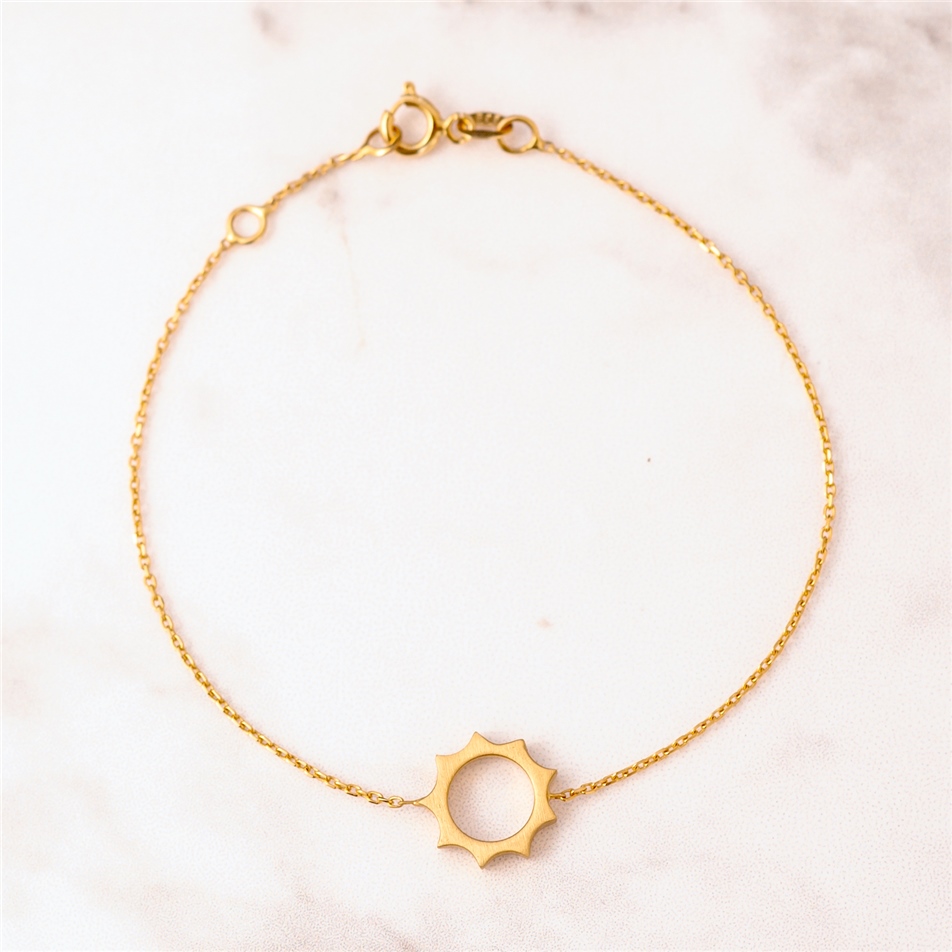 Solid Gold Sun Bracelet