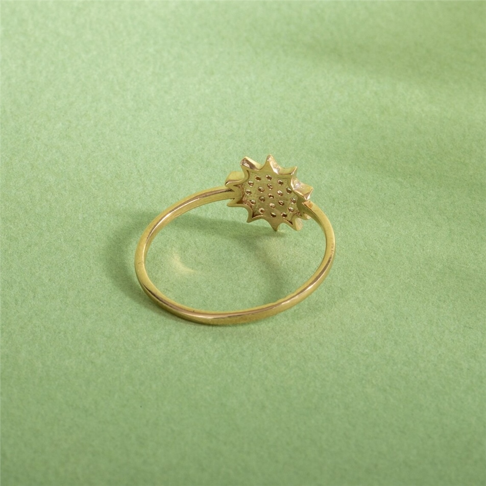 Solid Gold Sun Ring