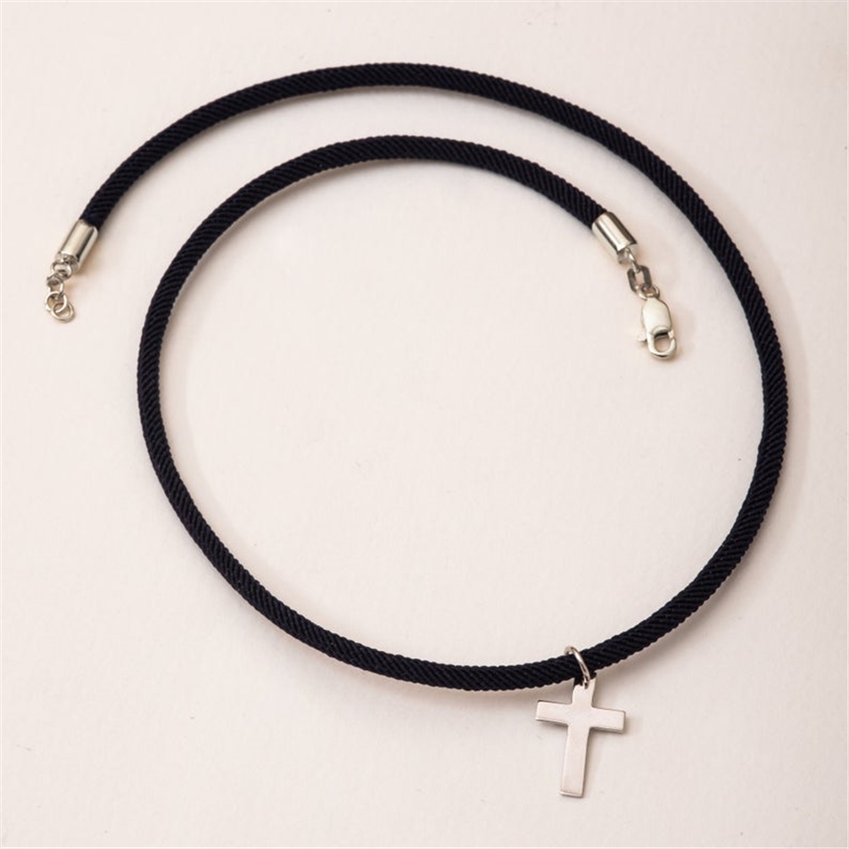 Solid Gold Cross Men Bracelet