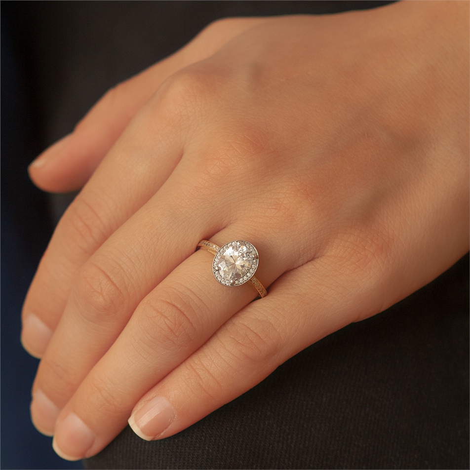 Solid Gold Solitaire Ring