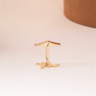 Solid Gold Custom Letter Cufflinks