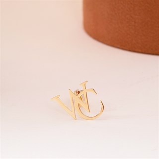 Solid Gold Custom Letter Cufflinks