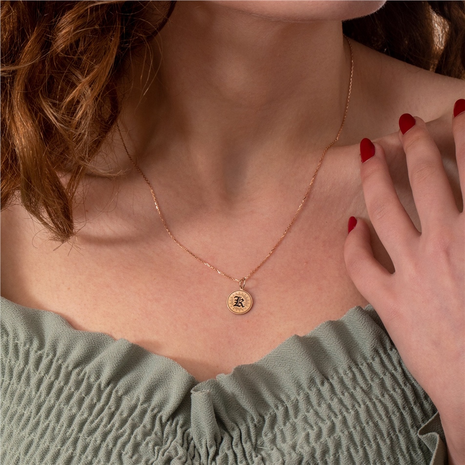 Solid Gold Hawaiian Disc Pendant