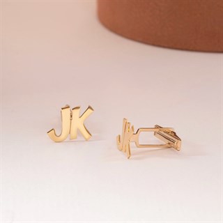Solid Gold Initials Cufflinks