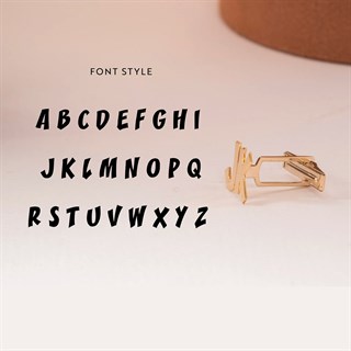 Solid Gold Initials Cufflinks