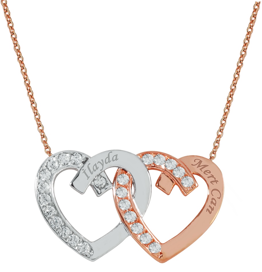 Solid Gold Name Heart Necklace