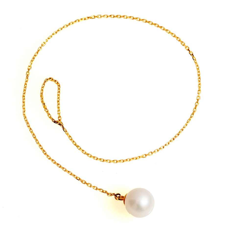 Solid Gold Pearl Bracelet