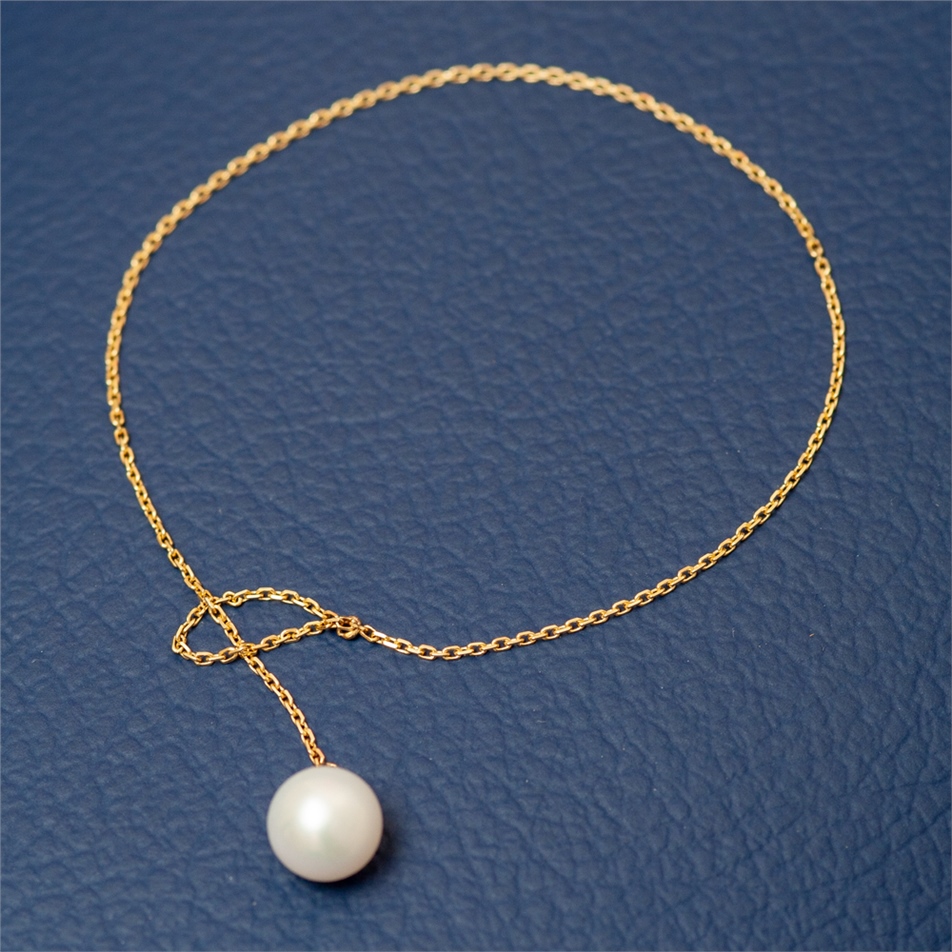 Solid Gold Pearl Bracelet