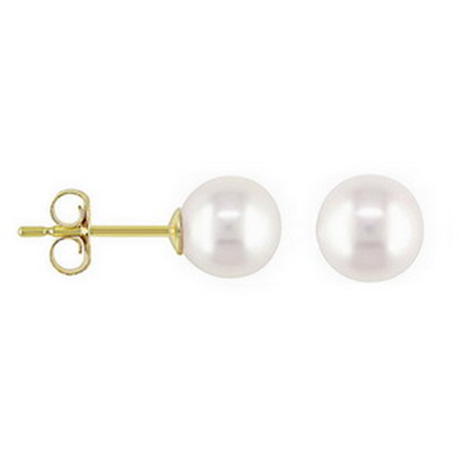 Solid Gold Pearl Earring