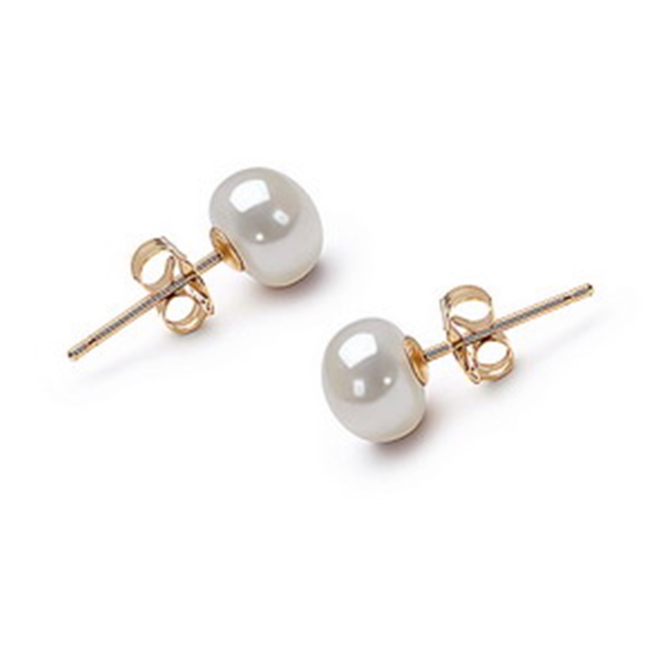 Solid Gold Pearl Earring