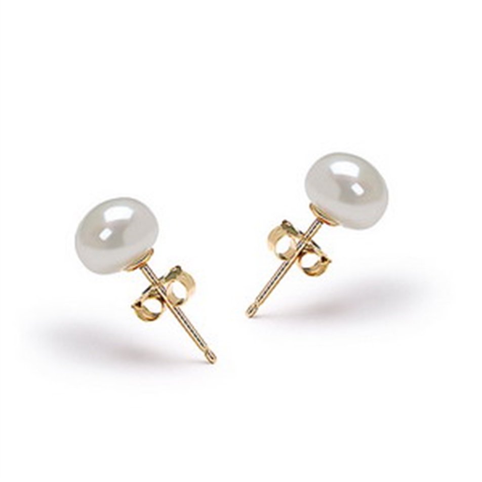 Solid Gold Pearl Earring
