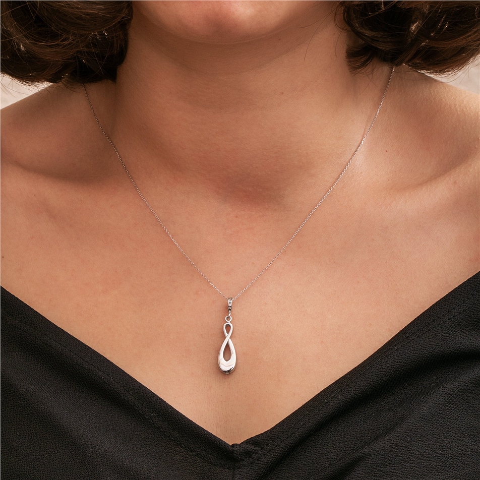 Solid Gold Infinity Urn Necklace