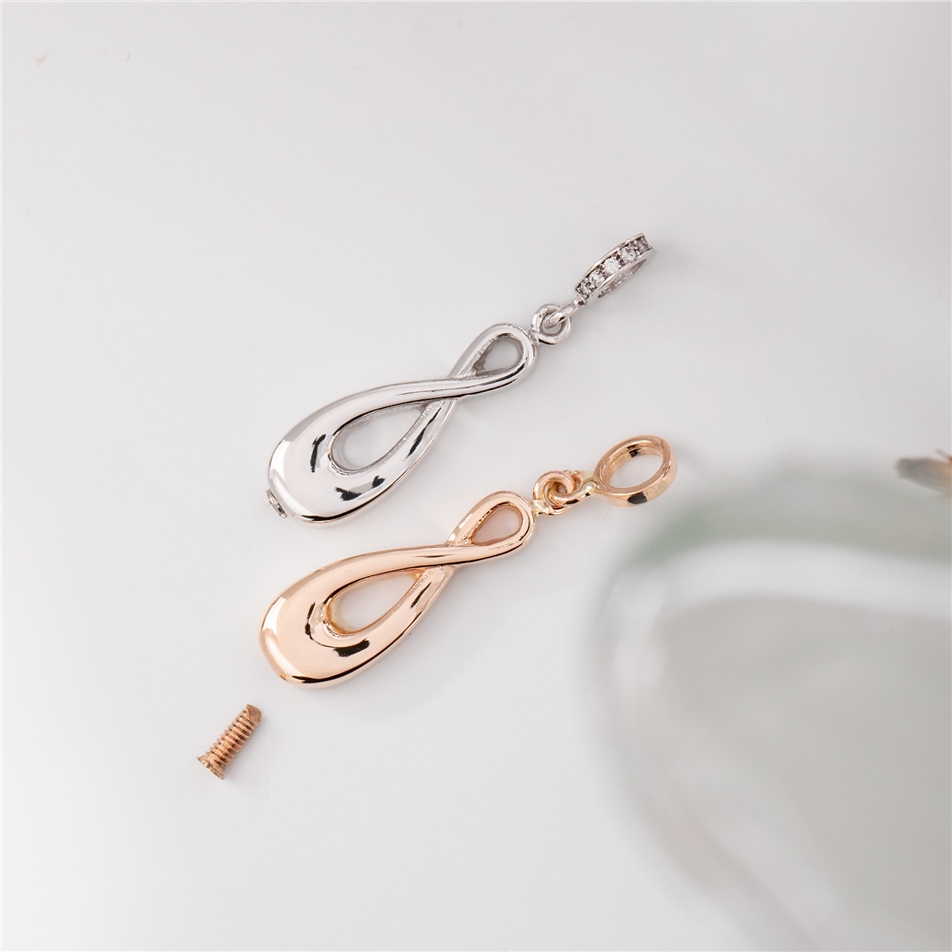 Solid Gold Infinity Urn Necklace