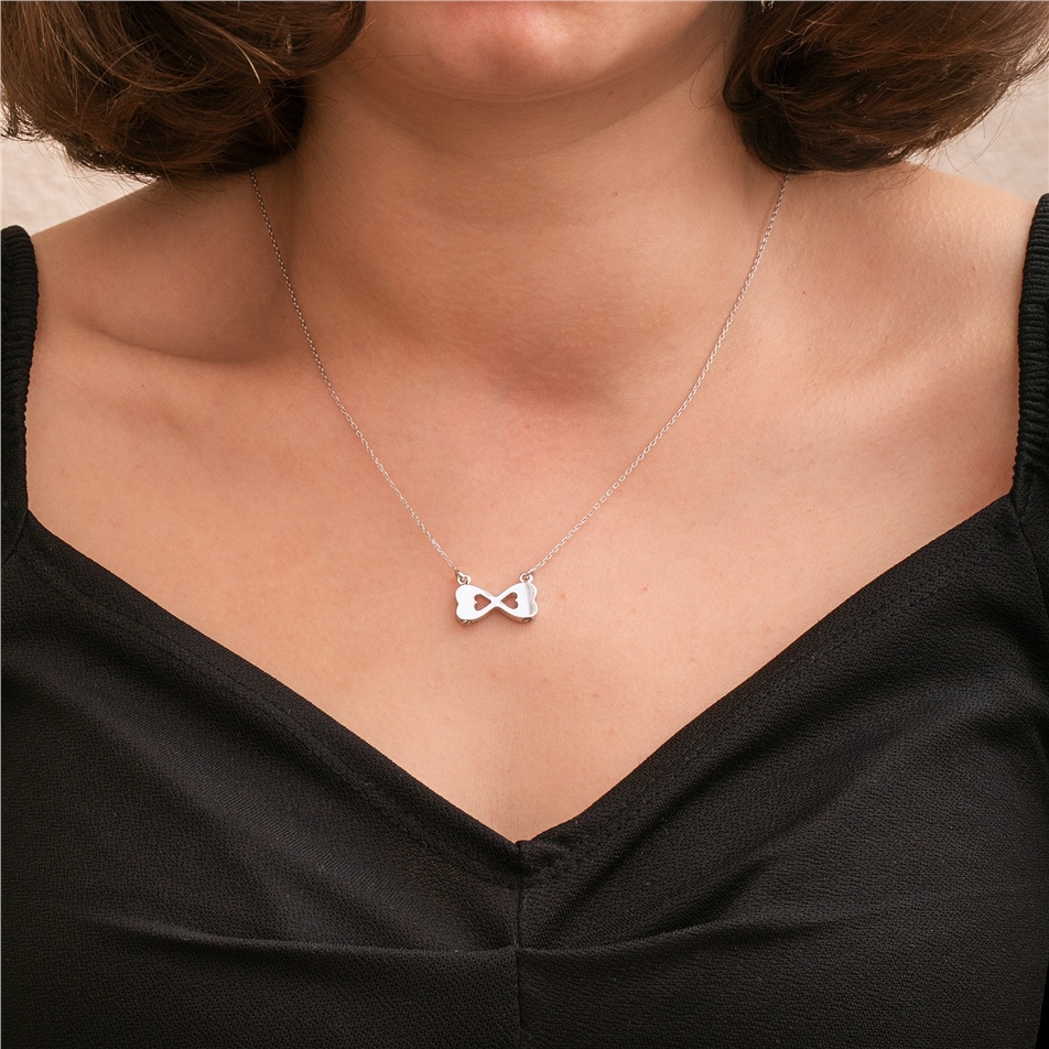 Solid Gold Infinity Double Urn Necklace