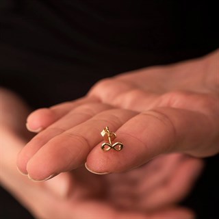 Solid Gold Infinity Symbol Earrings