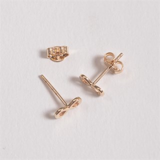 Solid Gold Infinity Symbol Earrings