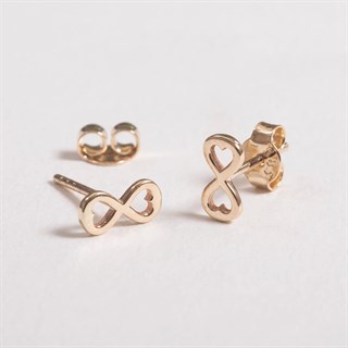 Solid Gold Infinity Symbol Earrings