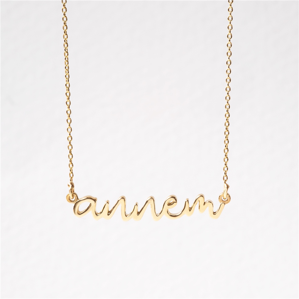 Solid Gold Name Necklace