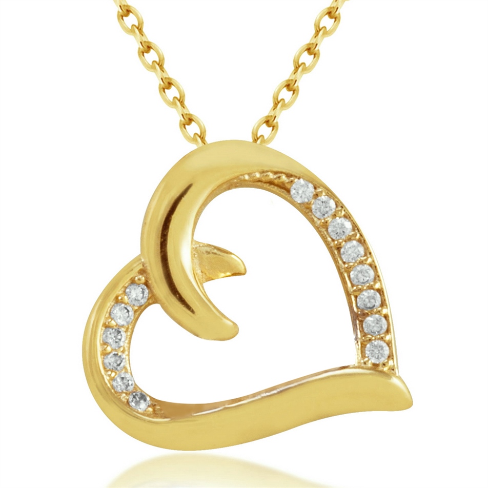 Solid Gold Heart Necklace