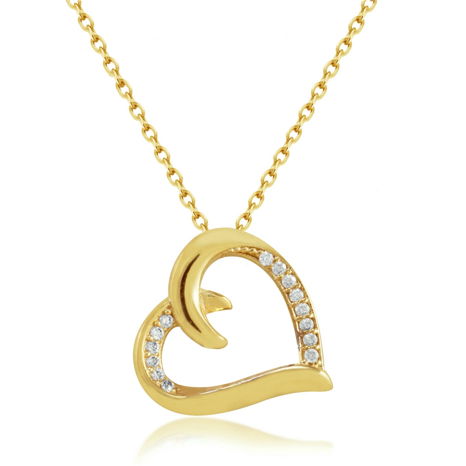 Solid Gold Heart Necklace