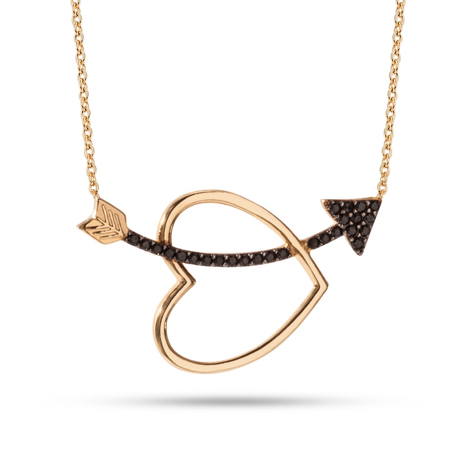 Solid Gold Fancy Heart Necklace