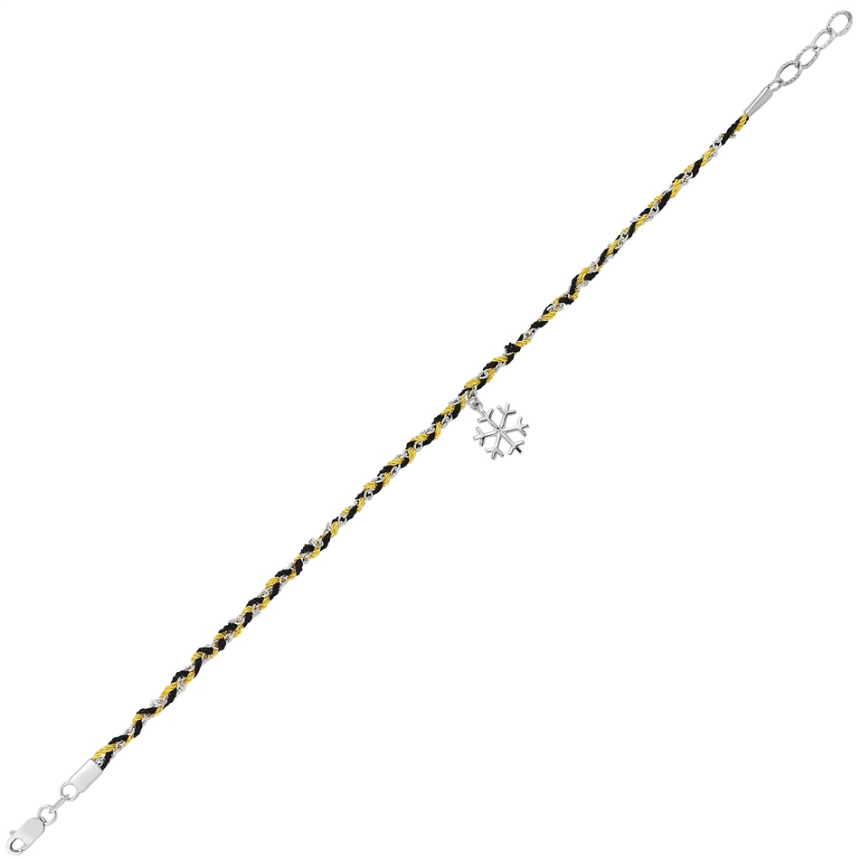 Solid Gold Snowflake Bracelet
