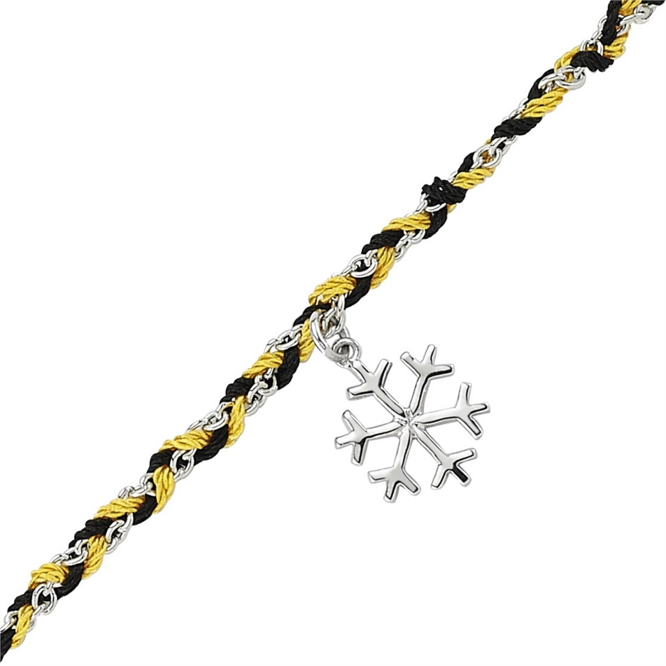 Solid Gold Snowflake Bracelet