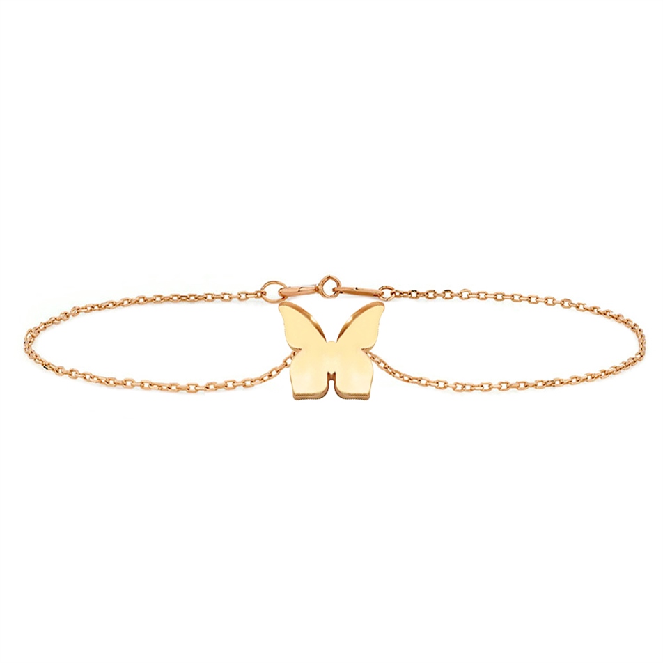 Solid Gold Butterfly Bracelet
