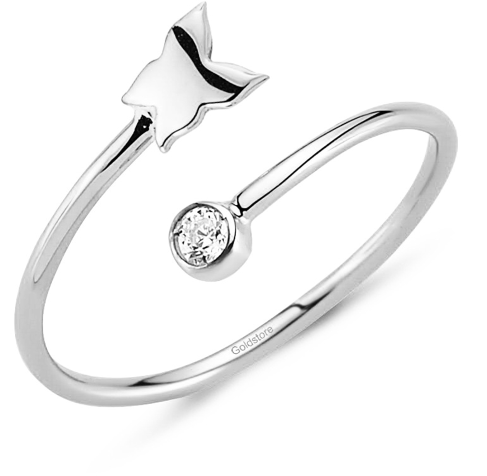 Solid Gold Butterfly Ring