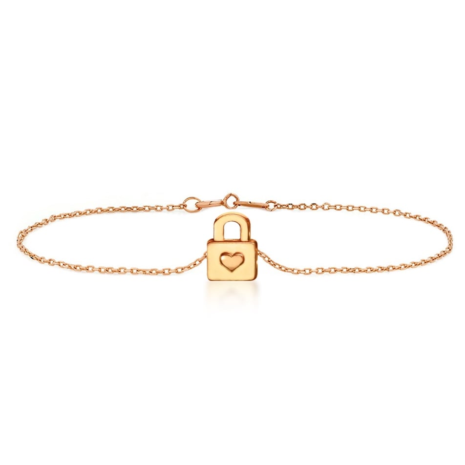 Solid Gold Lock Bracelet