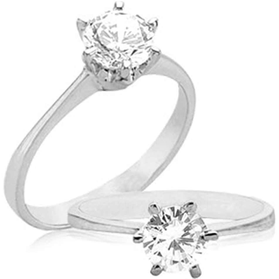 Solid Gold Solitaire Classic Ring