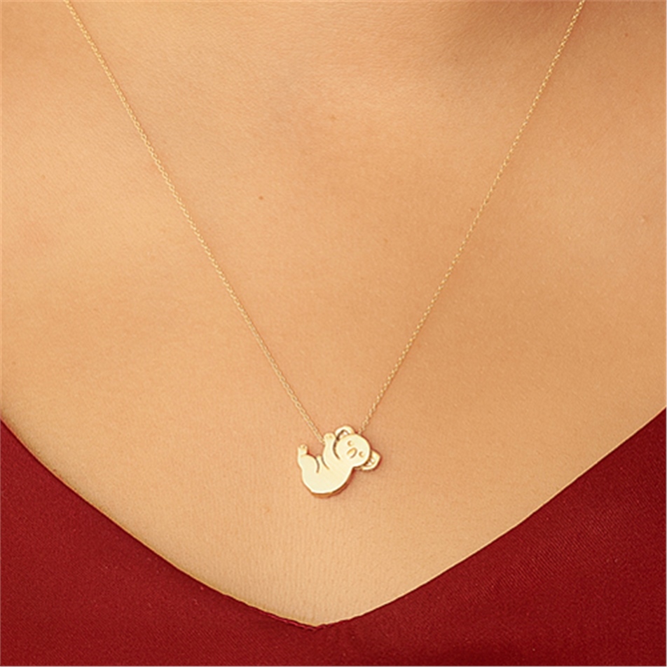 Solid Gold Koala Necklace